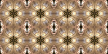 Christmas kaleidoscope star design from a lens effect, repeatable pattern