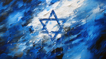 The Star of David - artistic painting on a canvas