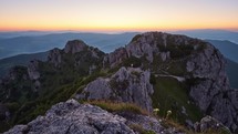 Mountain Landscape at Sunrise in the Carpathians 