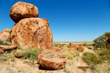 Rocks of devils marble in Australia 
