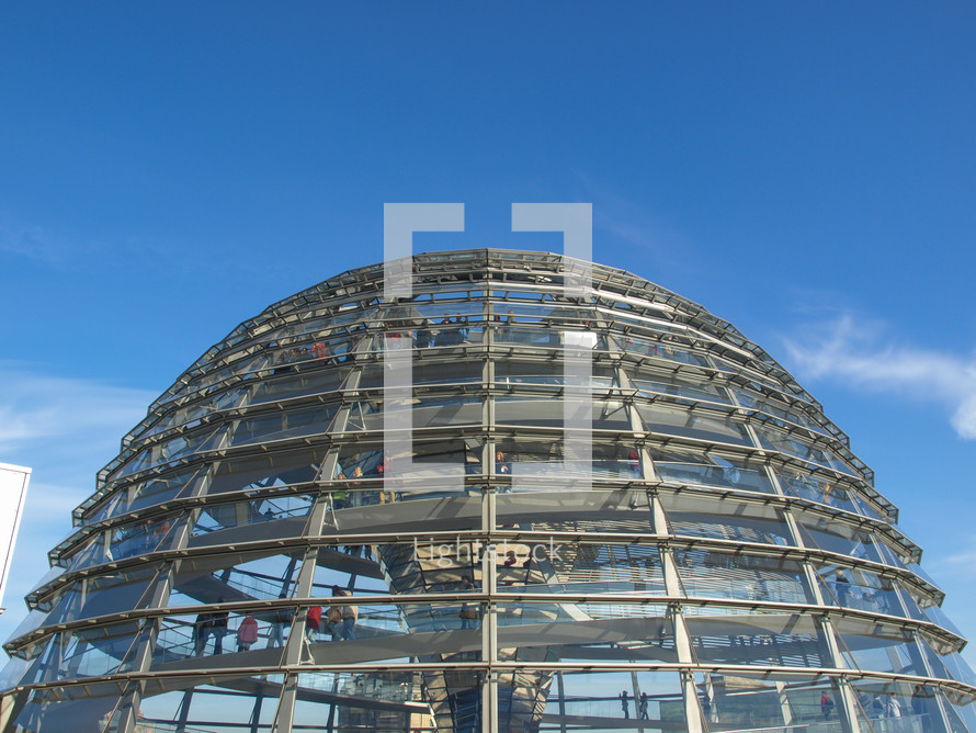 BERLIN, GERMANY - OCTOBER 23, 2010: People visiting the German Parliament aka Reichstag