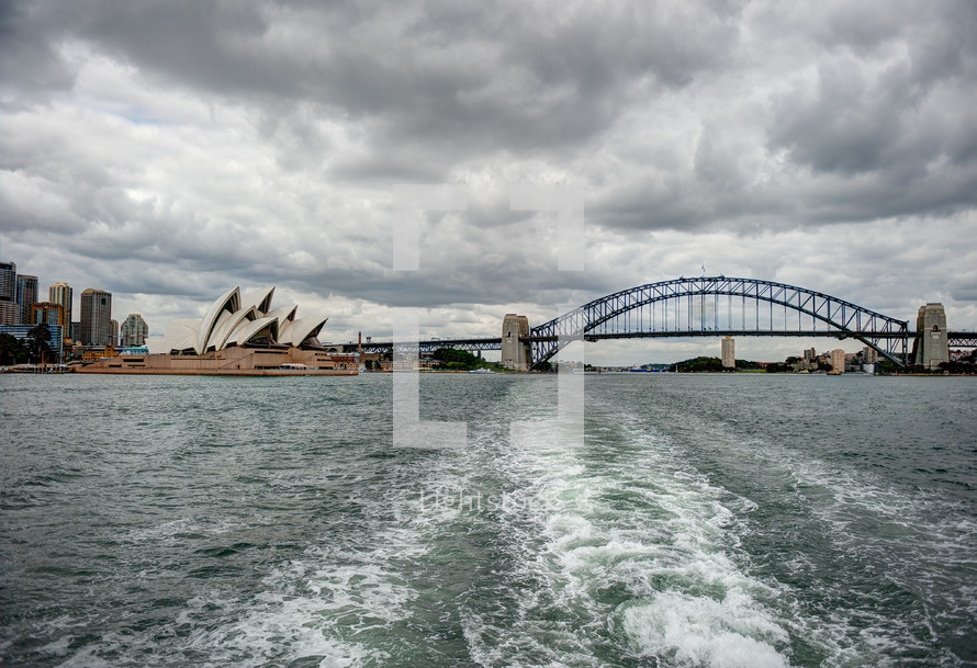 Sydney harbour bridge and sydney opera house