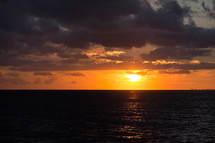 sunset over the Pacific Ocean 