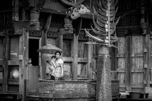 a mother and infant in Toraja 