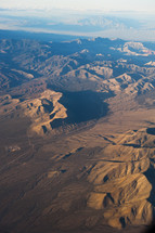 mountains as seen from the air