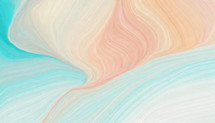 curving lines in peach and turquoise - abstract background