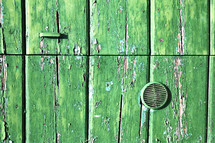 old green wood door