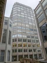 LONDON, ENGLAND, UK - MAY 08, 2010: The Economist Building designed by Alison and Peter Smithson