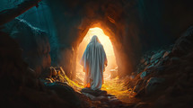 Jesus walks out of the grave. The story of salvation. From death to life, 