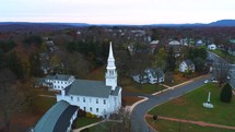 White church Aerial video