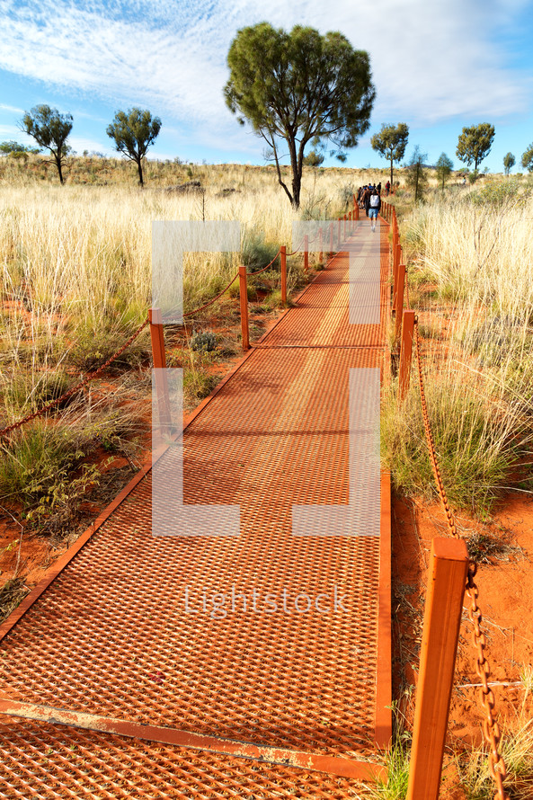 a metal trail through the outback 