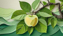 An apple on a tree Illustration