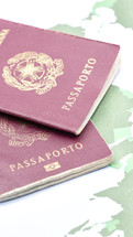 passports and world maps 