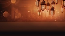 Arabic Ramadan celebration promo banner background Created With Generative AI Technology	
