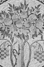 antique ceramic roman decorative tile mosaic Eden