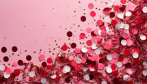 Pink and Red Confetti Background