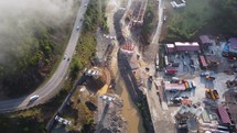 Road construction aerial