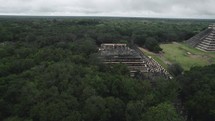 Mayan Ruins Aerial Flying Over Chichen Itza Drone