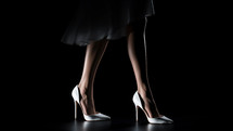 White heels silhouette 
