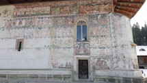 Facade Exterior Of Voronet Monastery In Suceava County, Romania. 