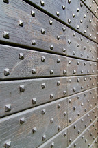 texture, old, wood, boards, brackets, studs, studded, abstract, background 