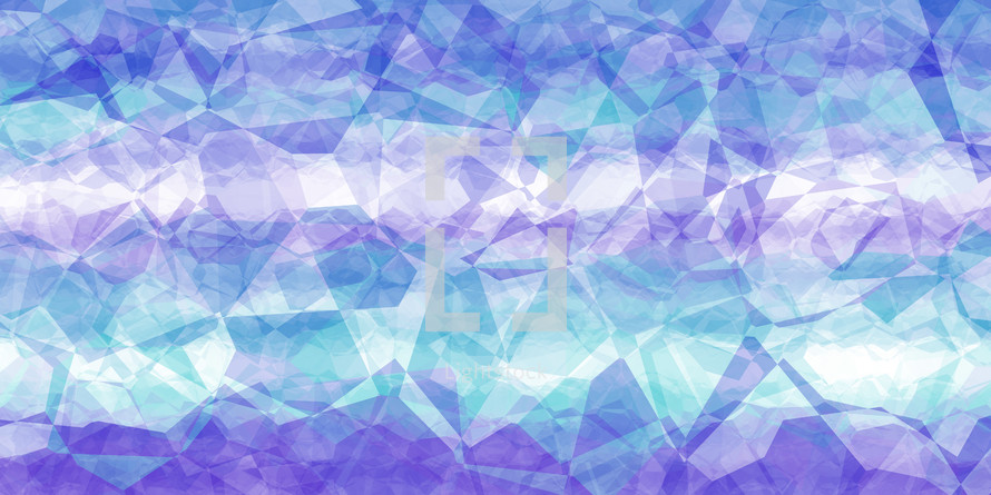 Turquoise, purple, blue and white polygon abstract background