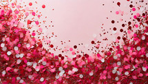 Pink, Red, and White Confetti Background 