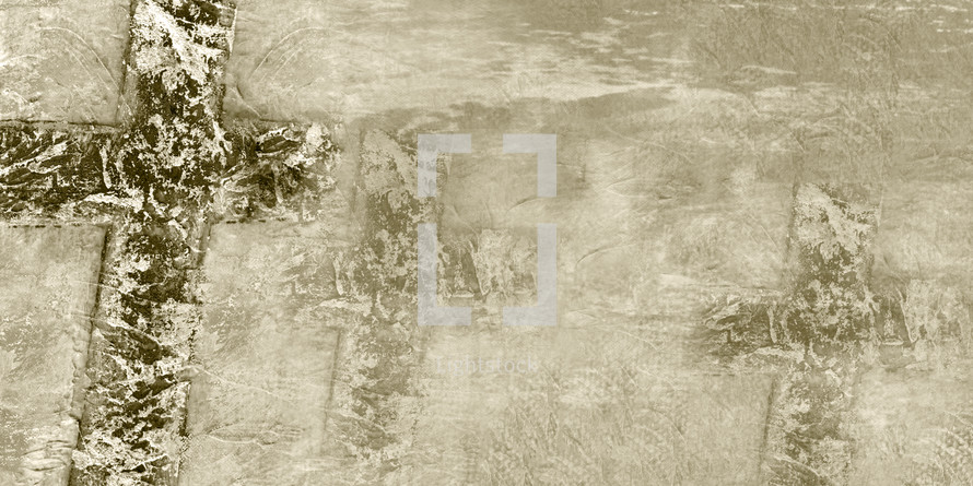 old rugged cross brown textured slide background
