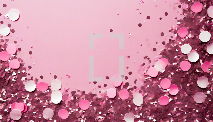 Pink Shiny Confetti Background