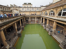 BATH, UK - CIRCA SEPTEMBER 2016: Roman Baths ancient spa