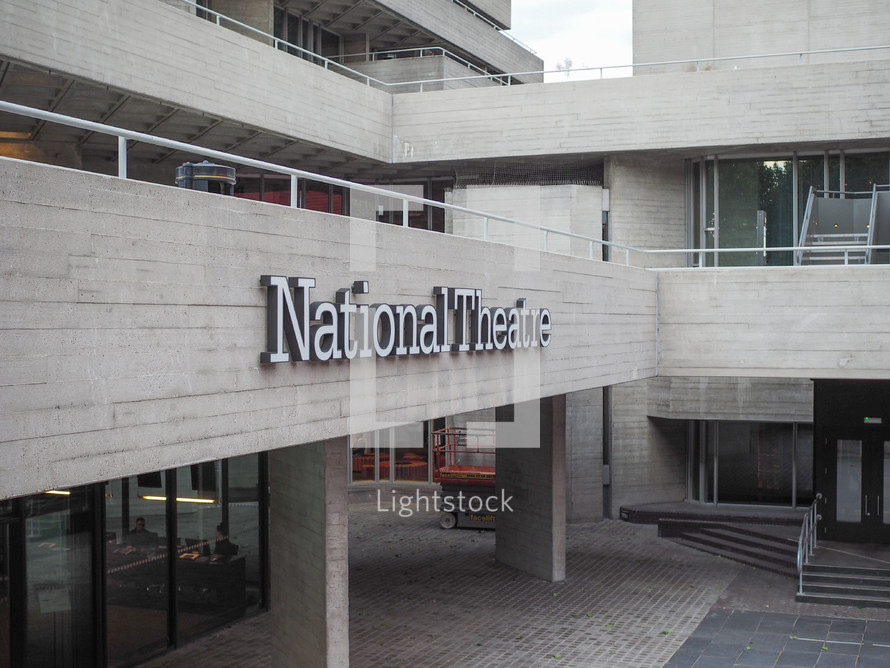 LONDON, UK - JUNE 09, 2015: The National Theatre designed by Sir Denys Lasdun is a masterpiece of new brutalist architecture