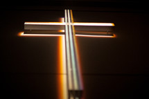 light behind a cross 