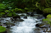 flowing water in a stream 