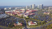Aerial view of Orange County’s Fashion Island shopping center.