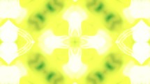 Green and yellow abstract kaleidoscope animation, seamless loop
