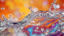Divine Luminescence: Water Droplets Dancing in Heavenly Light