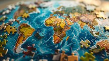 A Puzzle Of The Globe For World Autism Awareness Day 
