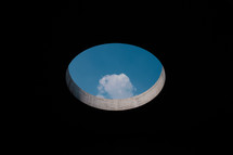 hole with a view of the sky 