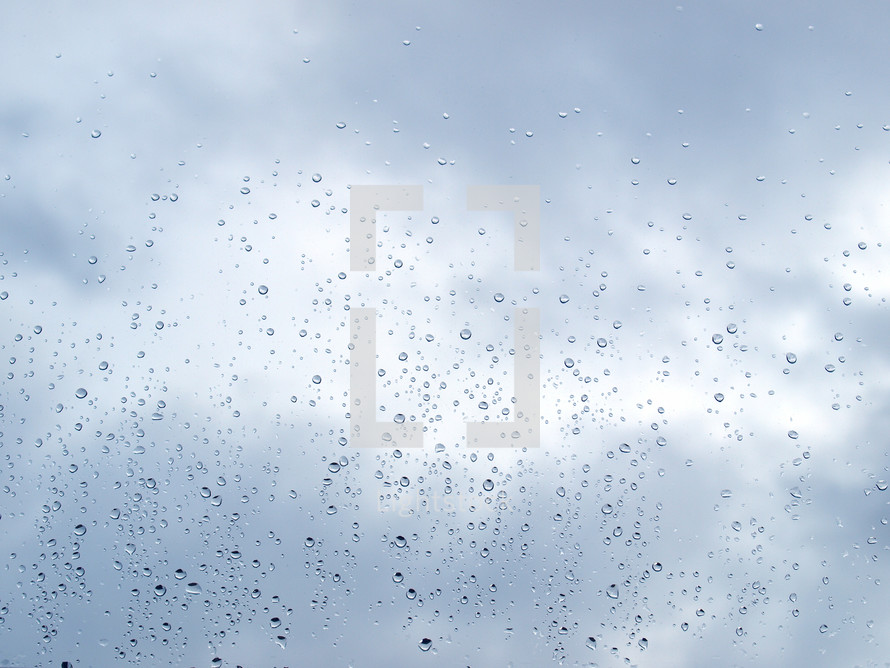 rain droplets on a window pane