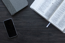 Bible, Journal, cellphone 