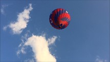 hot air balloon rising 