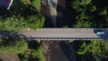 Cars and rural bridge