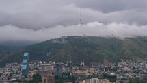 Foggy and rainy city time-lapse