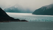 Panorama Of Perito Moreno Glacier In Patagonia, Argentina. pan right shot	