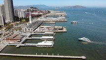 San Francisco Boats Docking at Ferry Terminal 