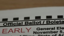 Pan across a general election ballot