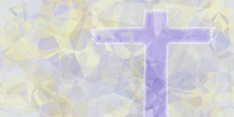 purple cross on polygons - light tones
