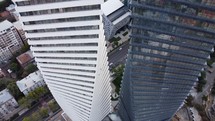 Twin skyscrapers in business center