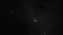 Flying Through Outer Space, Glowing White Stars, Deep Space, POV, CInematic, Animation, Loop	