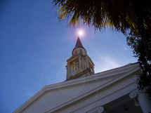 The Beacon of Hope - sun above a church steeple